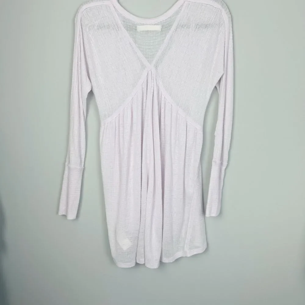 FREE PEOPLE | WE THE FREE Oversized Citrine Henley Long Sleeve Top Women’s XS
